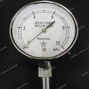 pressure gauge mighisita 3 inch 10 KPA drat 3/8 full stainless