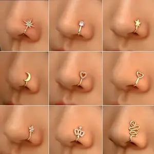 Anting hidung-anting hidung tanpa  tindik kekinian Stainless  stell