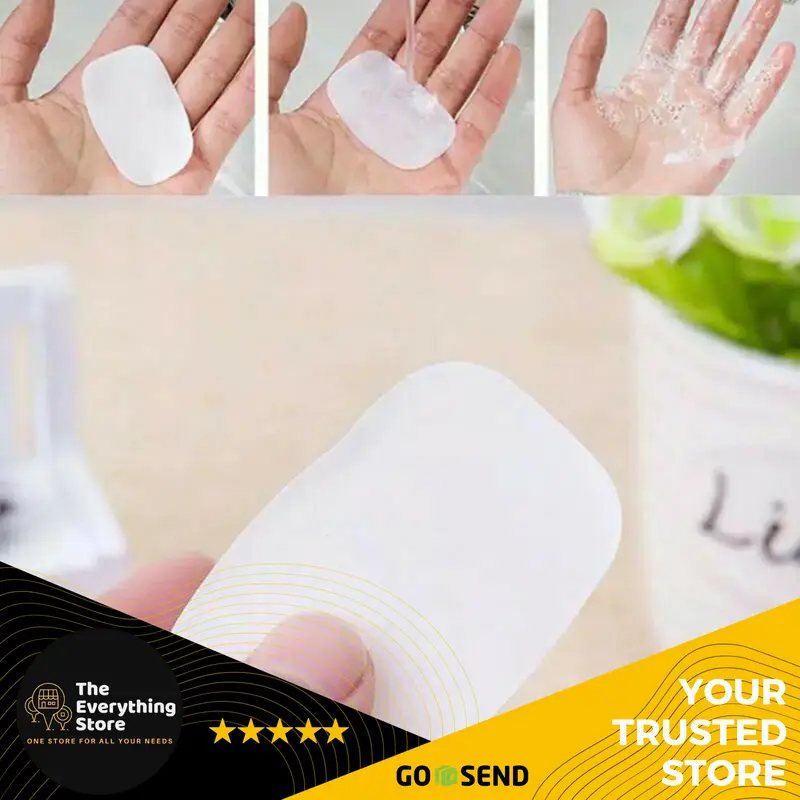 Isoap (100pcs / 100 Lembar) | Portable Sabun Travel Kertas Cuci Tangan 1