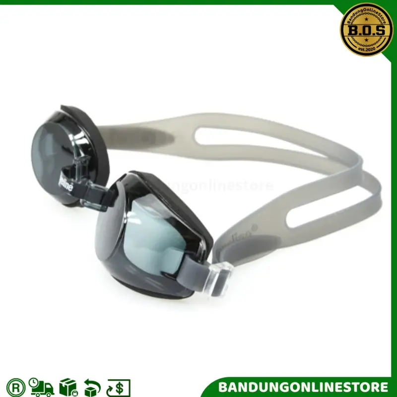 Kaca Mata Renang Eyeline Xcel Lensa Anti Fog dan UV Google Swim Abu 0