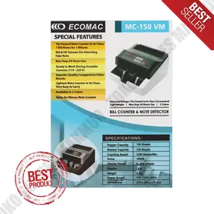 Mesin Hitung Uang ECOMAC MC 150 VM / Money Counter Ecomac MC 150VM