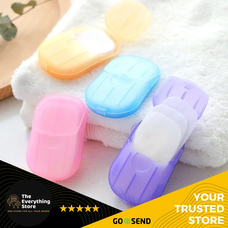 Isoap (100pcs / 100 Lembar) | Portable Sabun Travel Kertas Cuci Tangan 2