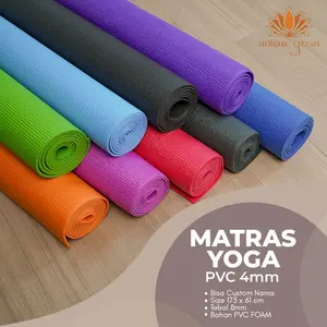 Matras Yoga Pemula/ Studio PVC Tebal 4 mm Berat 1/2 kg