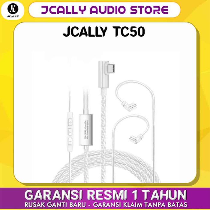 Gambar JCALLY TC50 OFC Silver Plated CS43131 Type C High-End Upgrade Cable - QDC  dari JCALLY Audio Store Kota Administrasi Jakarta Barat Tokopedia