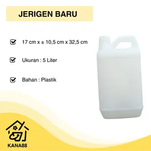 Jerigen Kosong 5 Liter Baru Dengan Tutup Plastik Murah