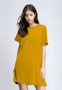 Gambar TDLA LTE27 LD long dress polos wanita mustard - L dari THIRD DAY Kota Bandung 1 Tokopedia