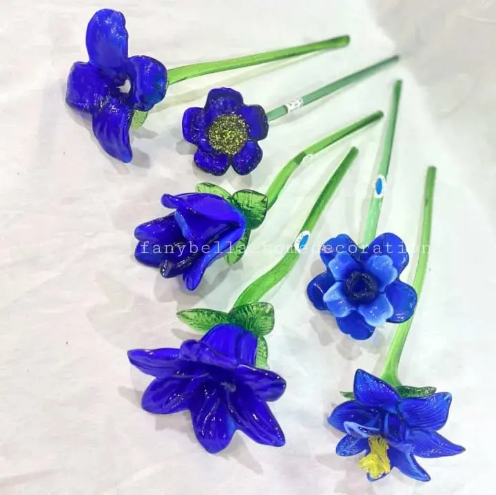 Bunga Kristal Mewah Ukuran 35cm - Pilihan Random Pertangkai 0
