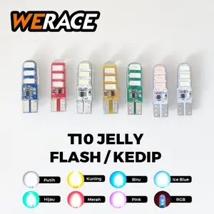 [TANPA KEMASAN] LAMPU LED SEN SENJA KOTA T10 JELLY 6 MATA KEDIP FLASH