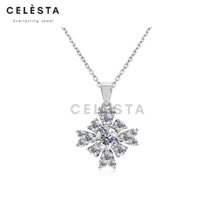 Gambar Eloise Pendant - Kalung 0.8 CT berlian Moissanite 925 silver Celesta dari Her Jewellery Kota Administrasi Jakarta Pusat Tokopedia