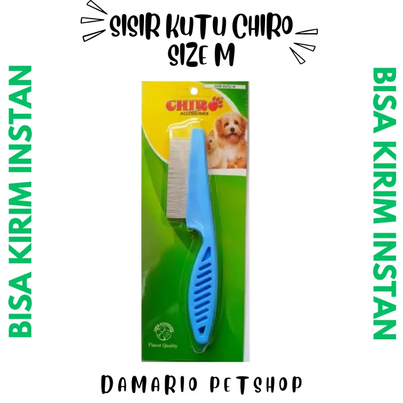 Sisir Kutu Chiro Size M Buat Kucing dan Anjing 0