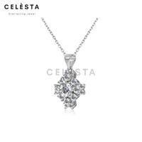 Gambar Eloise Pendant - Kalung 0.8 CT berlian Moissanite 925 silver Celesta dari Her Jewellery Kota Administrasi Jakarta Pusat 2 Tokopedia