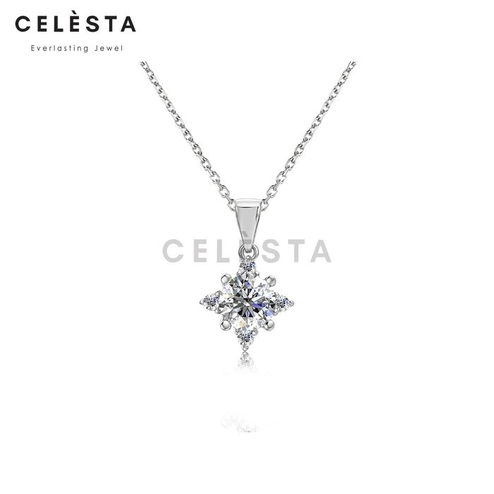 Gambar Chimere Pendant - Kalung 1,2CT berlian Moissanite 925 Silver Celesta dari Her Jewellery Kota Administrasi Jakarta Pusat Tokopedia