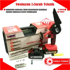 KODENKI CMC101 Mini Chainsaw Baterai 4" Mesin Gergaji Kayu Cordless