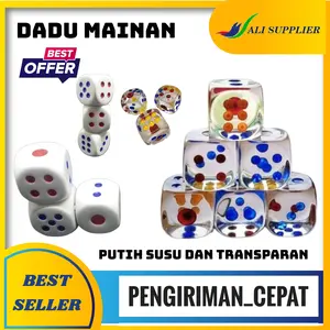 Dadu Plastik / Professional Dice / Mainan Dadu / Dadu board game / Quality dice / Dadu transparan / Dadu Besar Mainan / Mainan Dadu Besar / Dadu Susu / Dadu Kristal / Dadu Mainan Jadul / DADU ULAR TANGGA / DADU LUDO / DADU MAINAN JADUL DADU BESAR