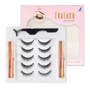 EVALASH NATURAL | MIX GOLD MAGNETIC EYELASH 5 PASANG BULU MATA