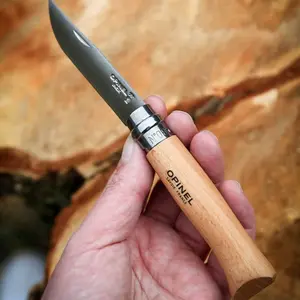 Opinel No 8 Stainless Steel Folding Knife - Pisau Lipat Outdoor