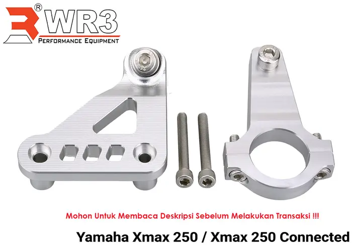 Gambar Breket Steering Damper WR3 Xmax 250 - Hitam dari WR3 Kota Administrasi Jakarta Barat 3 Tokopedia