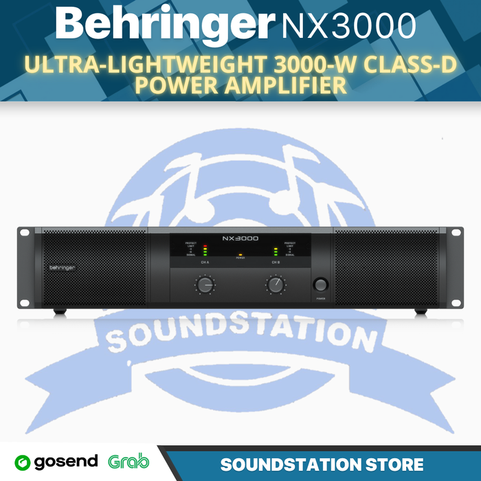Gambar Behringer NX3000 Ultra-Lightweight 3000-Watt Class-D Power Amplifier dari SoundStation Store Kota Tangerang Selatan Tokopedia
