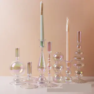 Candle Holder Glass Pearl Eclectic / Home Decor / Pajangan / Home Deco