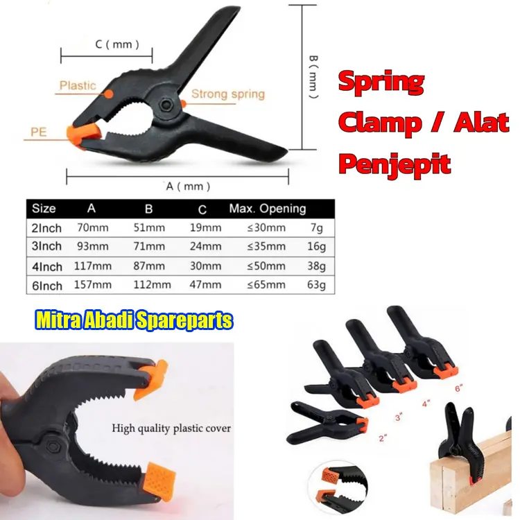 Spring Clamp / Alat Penjepit / Adjustable Spring Klem ABS