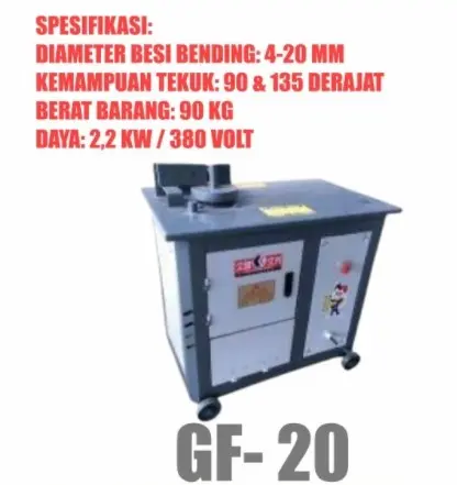 MESIN TEKUK BENDING BESI BETON REBAR GF 20