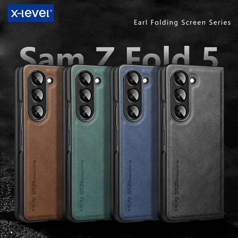 Case X-Level Premium Leather Galaxy Z Fold 7 6 5 4 3 Leather Case Kulit Premium