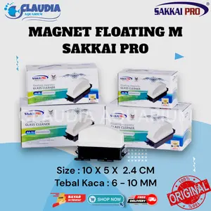 Sakkai Pro Magnet Pembersih Kaca Aquarium Medium AA 09 Size 6-10mm Magnet Floating Original Kualitas Tinggi