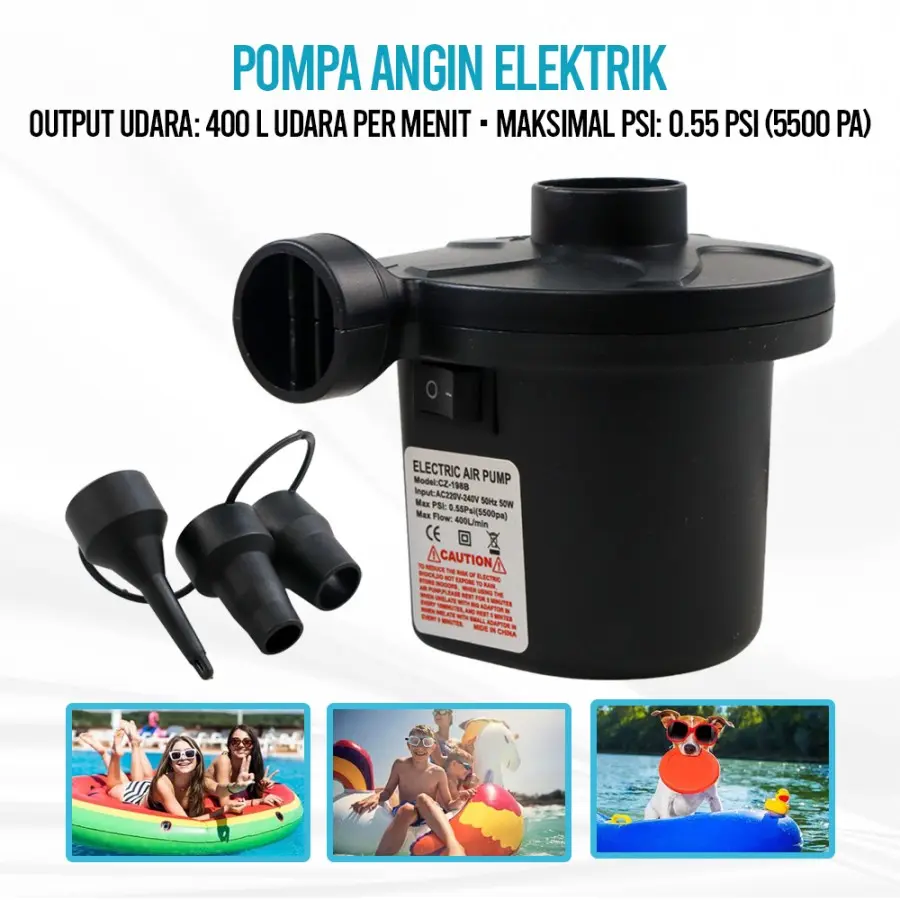 Pompa Angin Elektrik Untuk Kolam Renang Dan Kasur Multifungsi