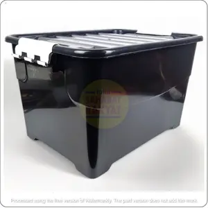Container Box Penyimpanan Hitam 50 Liter GTE