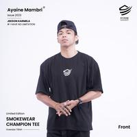 Gambar Ayaine Mambri Smokewar Champion Tee Oversized T-Shirt - Black dari Ayaine Mambri Official Jakarta Pusat 1 Tokopedia