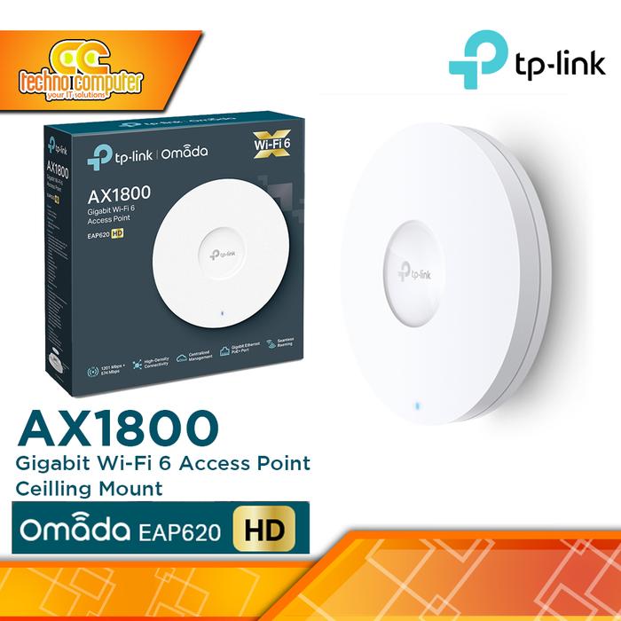 Gambar ACCESS POINT TP-LINK EAP620 HD AX1800 Wireless Dual Band Ceiling Mount dari Techno Computer Bali Kota Denpasar Tokopedia