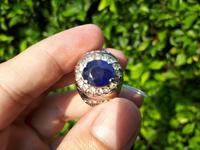 Gambar Batu Permata Natural Blue Safir SF017 Indah Ikatan Perak Mewah dari CNC phoneshop Kota Administrasi Jakarta Pusat 5 Tokopedia