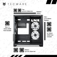 Gambar CASING TECWARE VXM2 TG - Dual Chamber mATX Tempered Case dari Techno Computer Bali Kota Denpasar 4 Tokopedia