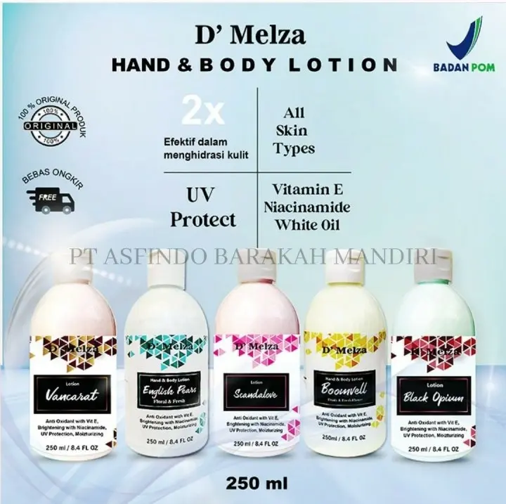 D'Melza Hand & Body Lotion (BPOM) 250ML 0