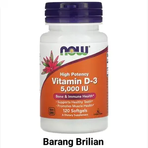 Now Foods Vitamin D3 D-3 D 3 5000 IU 5000IU High Potency, 120