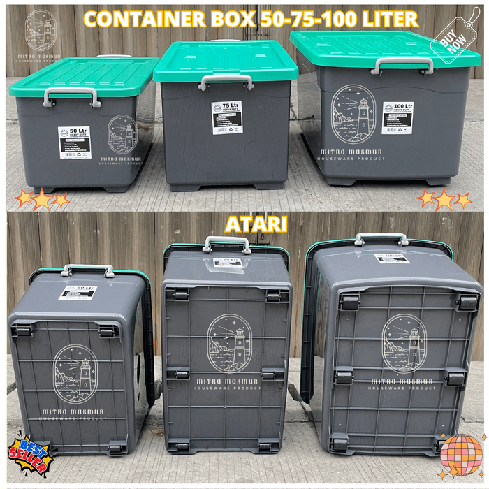 Container Box Biru Roda Jual Kontainer Box Roda Atari 50 75 100 Liter Container Box Serbaguna ...
