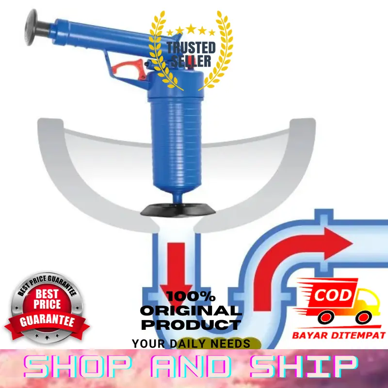 Alat Pompa Tembak Dorong Plunger Saluran Air WC Toilet Wastafle Mampet 2