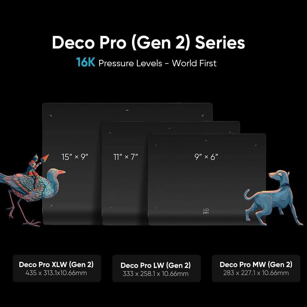 【1 Year Warranty】XPPen Deco Pro (Gen 2) Graphics Tablet World First 16K Pressure Levels X3 Pro Stylus Digital Drawing Tablet for Draw Art Design 【1 Year Warranty】XPPen Deco Pro (Gen 2) Graphics Tablet World First 16K Pressure Levels X3 Pro Stylus Digital Drawing Tablet for Draw Art Design