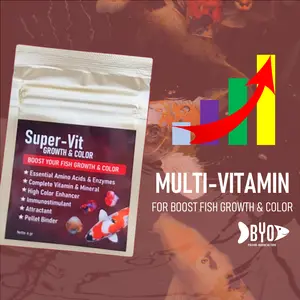 MULTI VITAMIN IKAN HIAS LENGKAP - SUPER-VIT GROWTH AND COLOR 6 gr