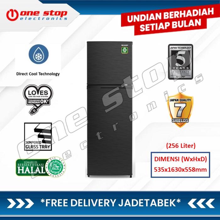 Gambar SHARP SJ-316MN-HS Kulkas 2 Pintu Kirei Series 256L dari OneStop Electronics Kota Administrasi Jakarta Utara Tokopedia
