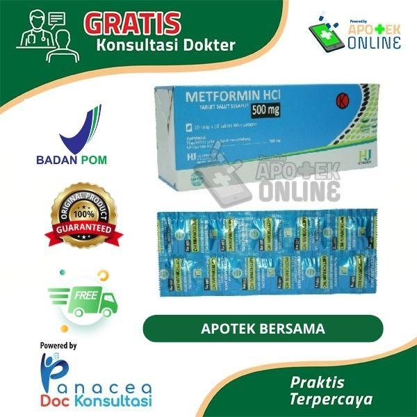 METFORMIN HEXPHARMJAYA 500 MG STRIP 10 TABLET