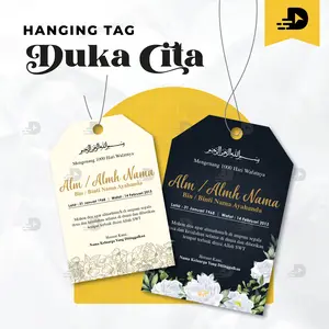 Hanging Tag Ucapan Tahlilan / Hang Tag Ucapan Duka Cita / Kartu Mengen