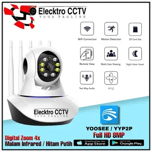 IP CAMERA BABY CAM YOOSEE FULL HD 8MP CCTV WIRELESS COLORVU