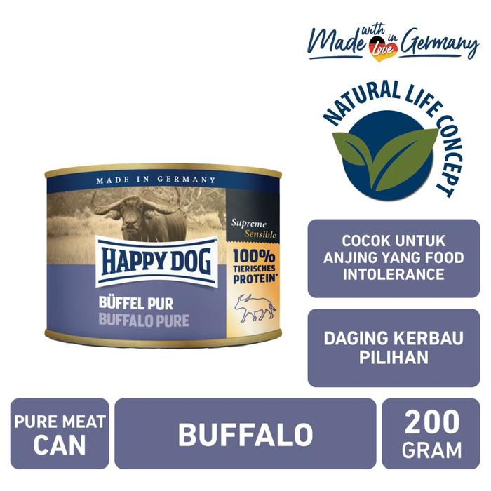 Gambar Happy Dog Makanan Anjing Basah Pure Meat Buffalo - Wet Food 200gr dari Happy Dog Happy Cat Indonesia Kota Administrasi Jakarta Utara Tokopedia