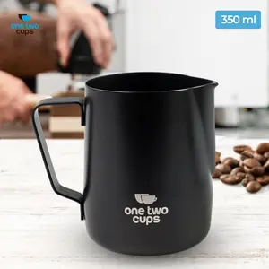 Gelas Milk Jug Espresso Latte Art Barista One Two Cups Stainless Steel