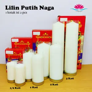 Lilin Putih Jumbo / Lilin Puith Besar Polos Naga