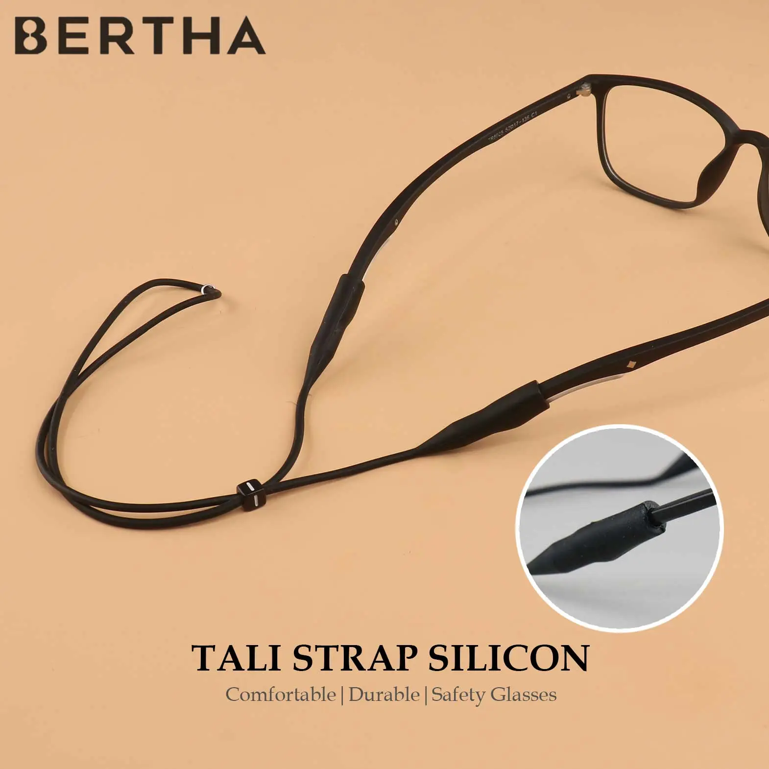 Bertha Tali Kacamata Silicone Penahan Kacamata Multifungsi Adjustable