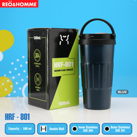 Gambar Reo&Homme Mug Stainless With Handle 500ML Insulated Mug Gelas HRF-801 - Green dari Reo & Homme Living Kota Bogor 4 Tokopedia
