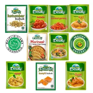 Desaku Bumbu bubuk aneka rasa Ketumbar,kunyit,balado, sambal goreng,kari,lodeh,marinasi bumbu bubuk instan lengkap dan  harga grosir murah