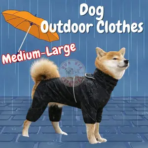 Baju Pakaian Outdoor Anti Air Anjing Medium Besar - Waterproof Clothes